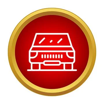 Car vehicle front view outline icon design Stock Illustration