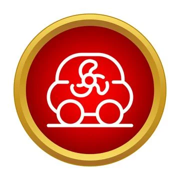 Car ventilation system icon representing climate control Stock Illustration
