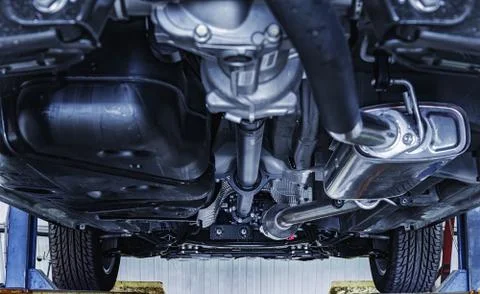 Car view from below with shallow depth of field Stock Photos
