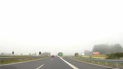 Car view of driving on E61 highway Stock Footage 167017122