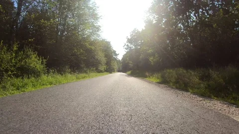 Car View Driving Forward 4K Road Travel Summer Adventure GoPro Stock Footage 113069089