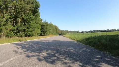 Car View Driving Forward 4K Road Summer Travel Adventure GoPro Stock Footage 113069103