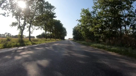 Car View Driving Forward Nature 4K Road Travel Summer Adventure GoPro Stock Footage 113070512