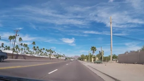 Car View Driving Street In Apache Junction Arizona 4K Video stock 313099216