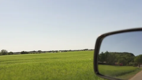 Car view passing field 스톡 동영상 91225493