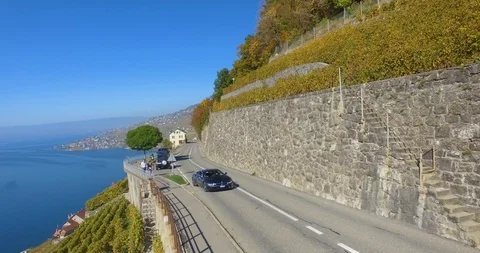 Car in vineyard Stock Footage 102565796