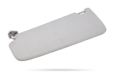 Car visor interior. auto grey sun visor with mirror on white isolated backg.. Stock Photos