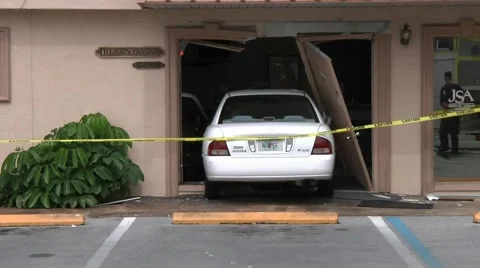 Car vs Building HCFR#2 Stock Footage 937522