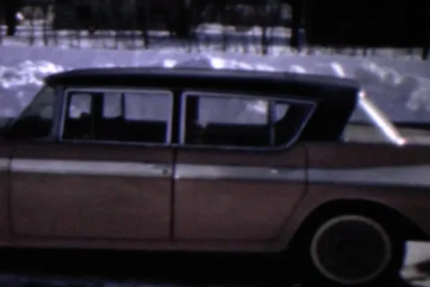 Car Warming Up In Snow Stock Footage 24670509