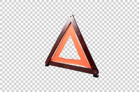 A car warning triangle Stock Photos
