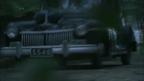 The car was ambushed bump a tree Stock Footage 235278697