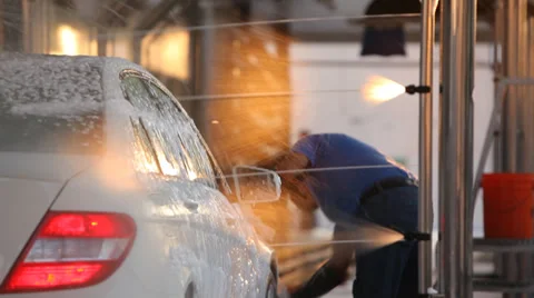 Car Wash and Spray Stock Footage 33416149