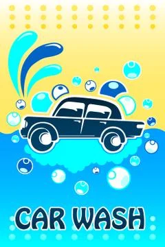 Car Wash Banner Stock Illustration