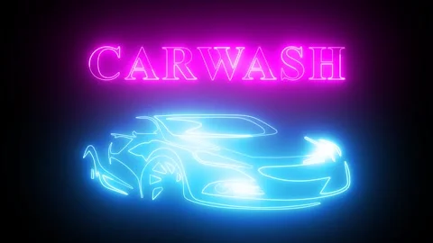 Car wash banner light effect green scren background Stock Footage 273708824
