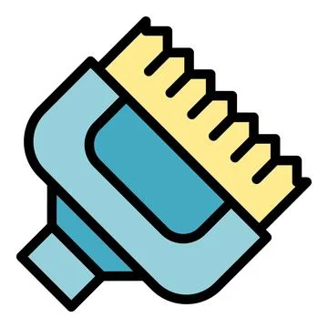 Car wash brush icon vector flat Stock Illustration