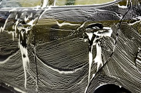 Car wash bubbles Stock Photos