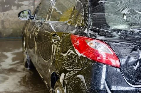 Car wash bubbles Stock Photos