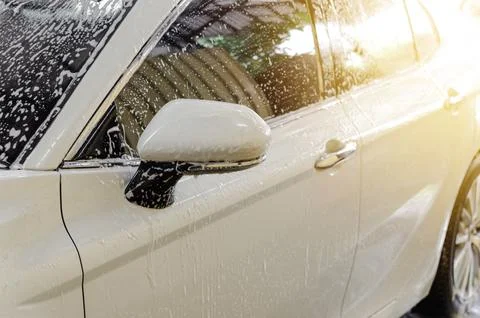 Car wash bubbles Stock Photos