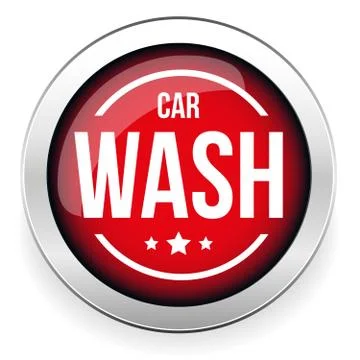 Car wash button icon vector Stock Illustration