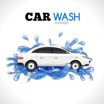 Car Wash Concept Stock Illustration