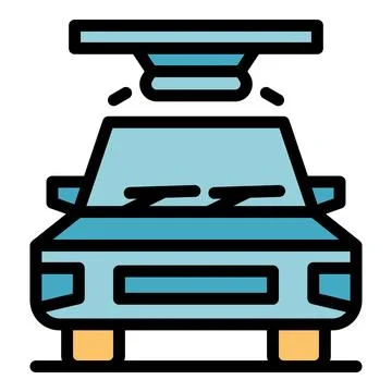 Car wash icon vector flat Stock Illustration