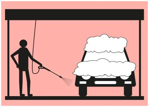 Car wash Stock Illustration