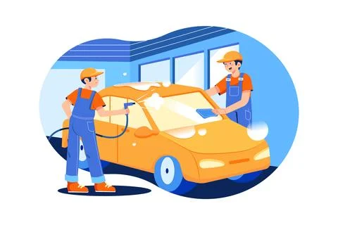 Car Wash Stock Illustration