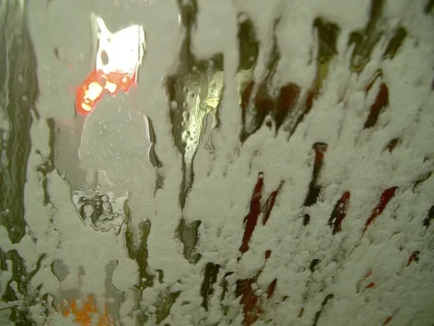 Car wash from inside the car Stock Footage 72920693