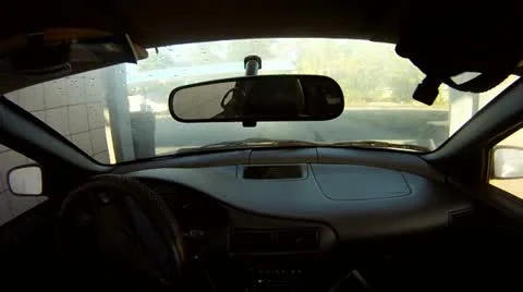 Car wash, interior view. 库存影片 10848081