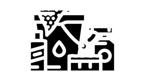 Car wash kit accessory glyph icon animation Stock Footage 326734646