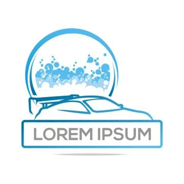 Car Wash Logo Dynamic Design Stylized Stock Illustration