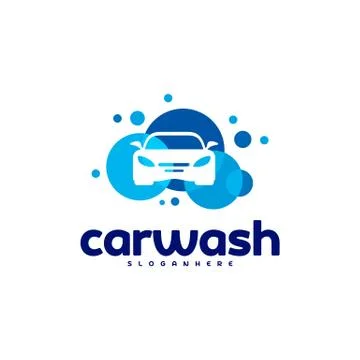 Car Wash Logo Template Designs Stock Illustration