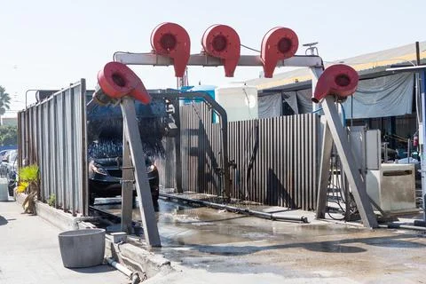 Car wash machine Foto stock