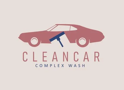 Car wash modern complex beige Stock Illustration