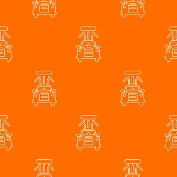 Car wash pattern vector orange Illustrazione stock