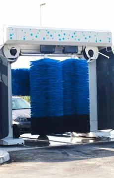 Car wash in process Stock Photos