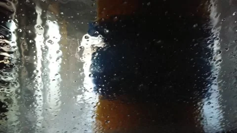 Car wash process seen from inside car 4k Stock Footage 276681775