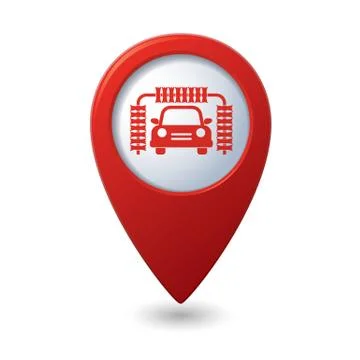 Car wash RED pointer Stock Illustration