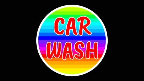CAR WASH With running light background Stock Footage 199899513