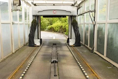 Car wash service empty interior Stock Photos