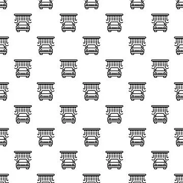 Car wash service seamless pattern for vehicle cleaning Stock Illustration