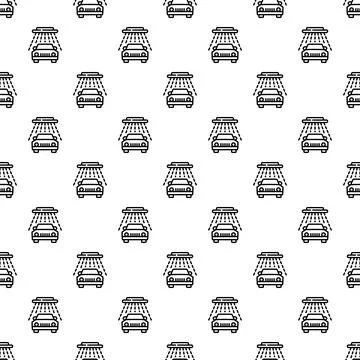 Car wash service seamless pattern background Stock Illustration