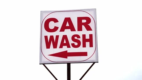 car wash sign board | Stock Video | Pond5