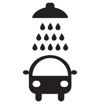 Car wash vector icon on white background. flat style. car wash sign for your Illustrazione stock