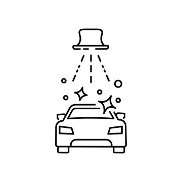 Car wash vector icons set. Car wash icon Stock Illustration