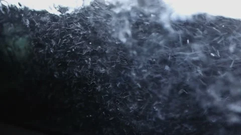 Car wash view from inside the auto. Water gets on the glass Video stock 156056799