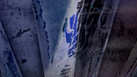 Car wash view from inside the car Stock Footage 238780069