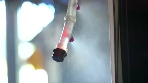 Car Wash Water Spray Misting Nozzle Stock Footage 155763353