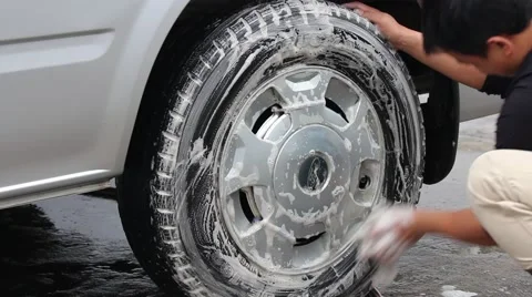 Car wash worker Stock Footage 64578676