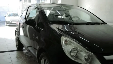 Car washing process in closeup 库存影片 133641777